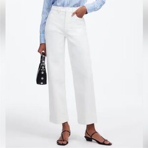 Madewell Perfect Vintage Wide Ankle Crop Off White Cream Jeans 31